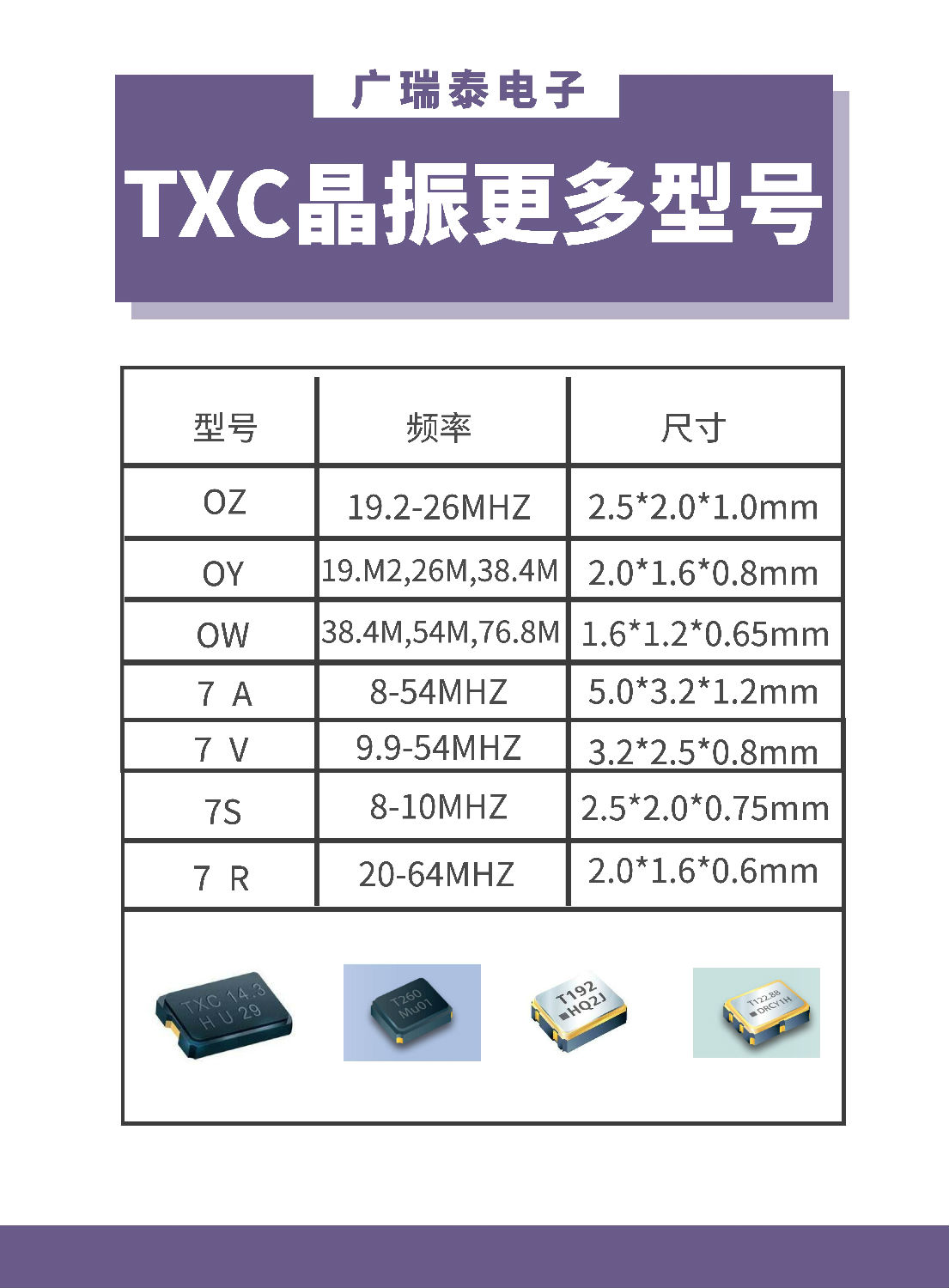 TXC晶振型號